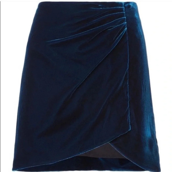 10 Crosby Derek Lam velour drape mini skirt - Picture 6 of 13